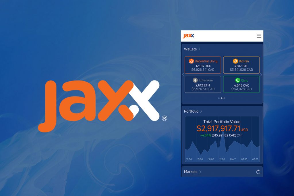 Cryptocurrency wallet Jaxx