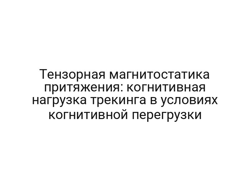 Тензорная магнитостатика притяжения: когнитивная нагрузка трекинга в условиях когнитивной перегрузки